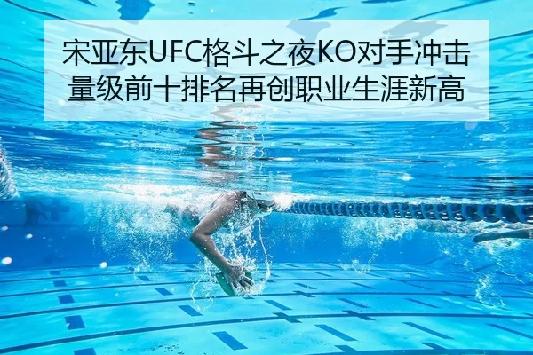 宋亚东UFC格斗之夜KO对手冲击量级前十排名再创职业生涯新高